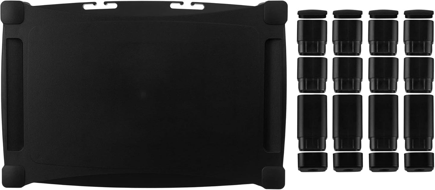 Kantek Single-Level Monitor Stand, 17" X 13.25" X 3" To 6.5", Black, Supports 50 Lbs