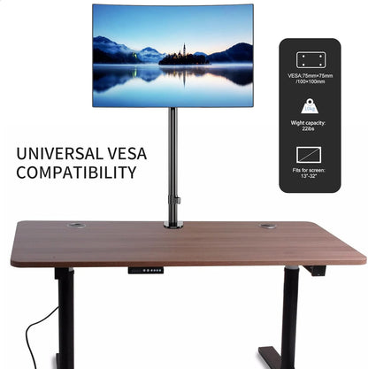 Pholiten Tall Vertically Stacked Dual Monitor Desk Mount Stand,Extra Tall 31 Inch Monitor Stand, Fully Adjustable Monitor arm for 13-32 Inch LCD Screen，Holds up to 22lbs