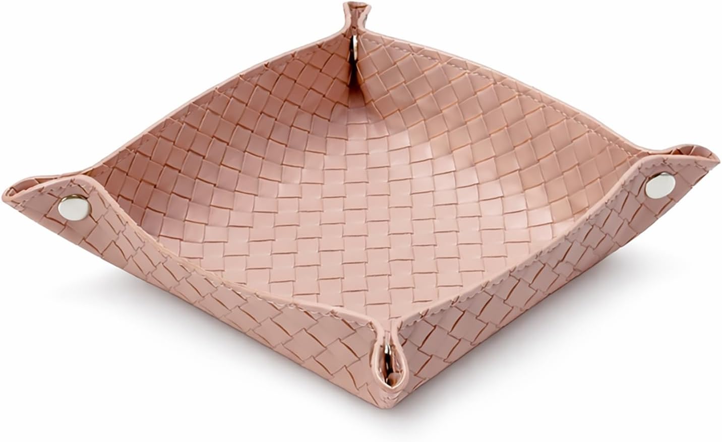 UnionBasic Medium Valet Tray, Jewelry Tray for Rings Watches Earrings, Entryway Catchall Caddy for Coins Keys Change, Nightstand Bedside Valet Holder, Trays for Electronic Gadgets, Candy Pink Plus - Colors A