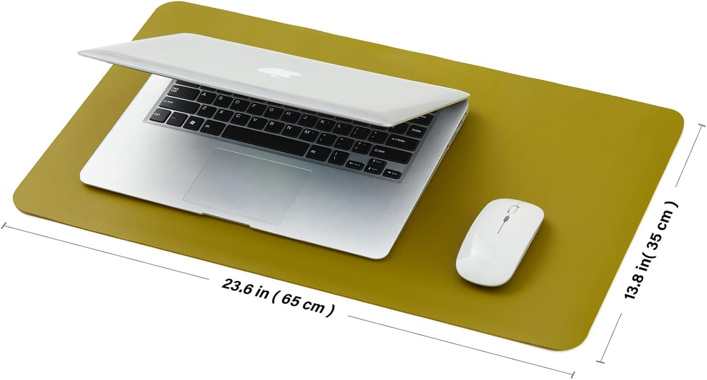 Cork Desk Mat - Dual-Sided Desk Pad for Office and Home - Desk Organization and Accessories - Ideal for Large Mouse Pad and Desk Mats on Top of Desks(Dark Green,90cmx 43cm)