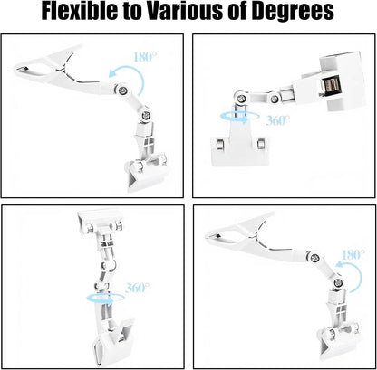 Adjustable Document Holder for Typing, Multi-Purpose Paper Holder Stand for Desk, Flexible Copy Holder Clip for Computer, Drawing, and Advertising Use (2 Pack, Black)