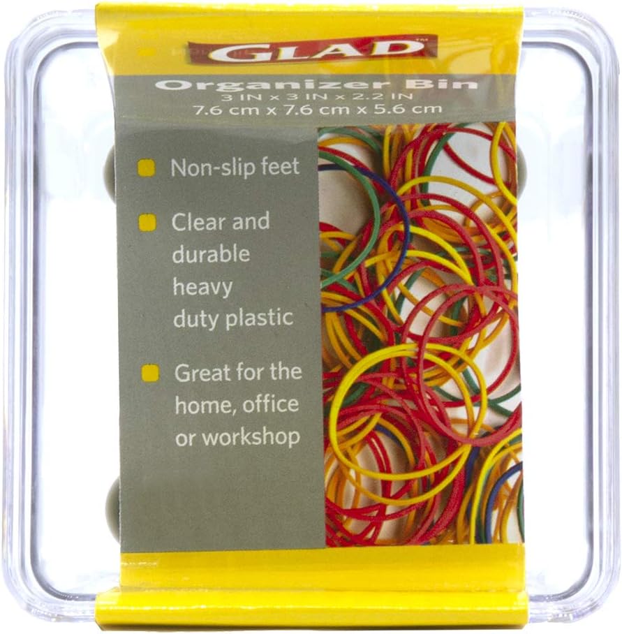Glad Drawer Organizer Bin, 15x9 - Divided Clear Plastic Storage Tray for Junk Drawers, Kitchen Utensils, Bathroom Vanity, and Organizing Pantry - BPA Free, Food Safe, Non Slip