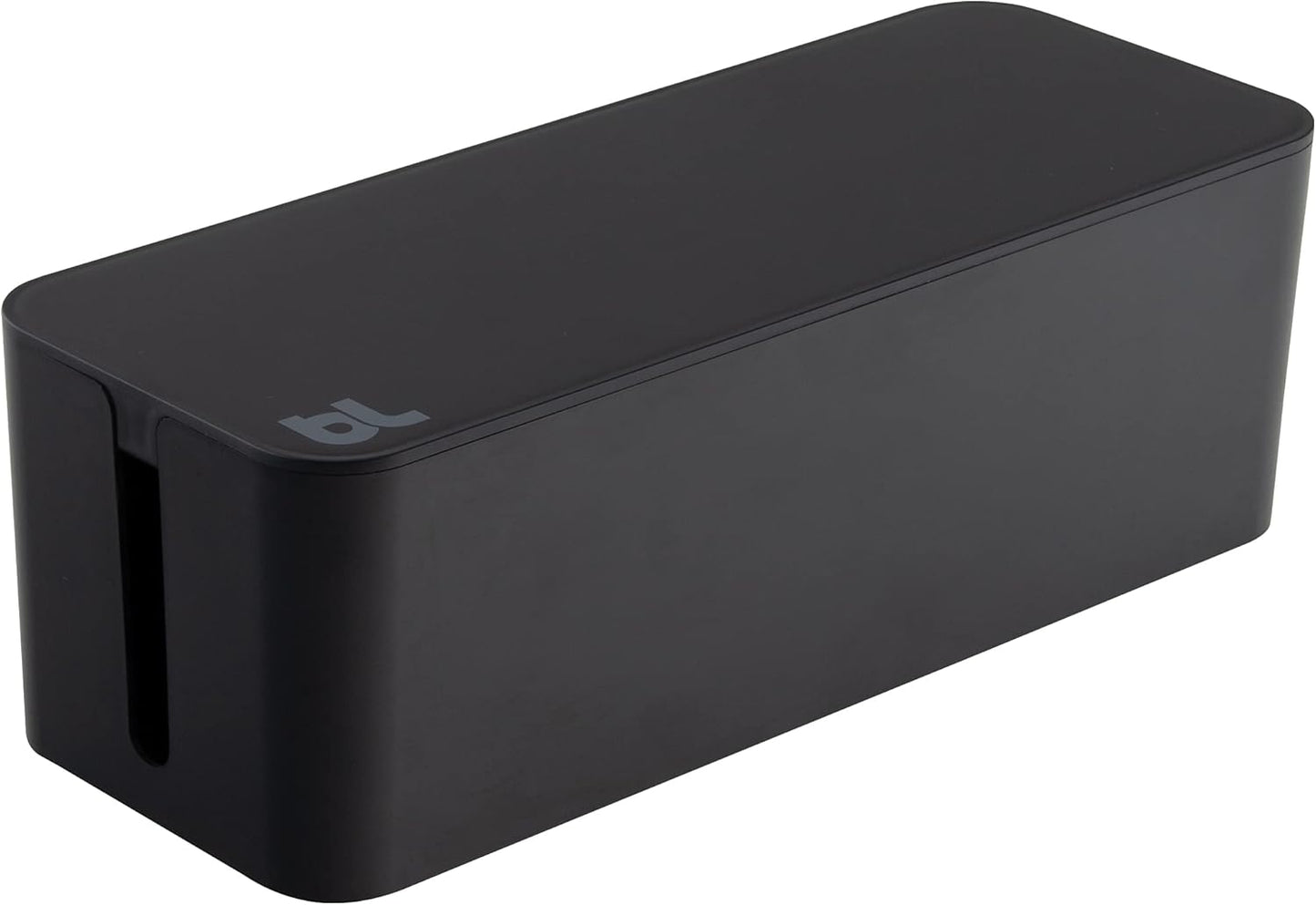 Bluelounge CableBox Mini Cable Management with Small Surge Protector, Black (CBM-BL)