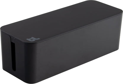 Bluelounge CableBox Mini Cable Management with Small Surge Protector, Black (CBM-BL)