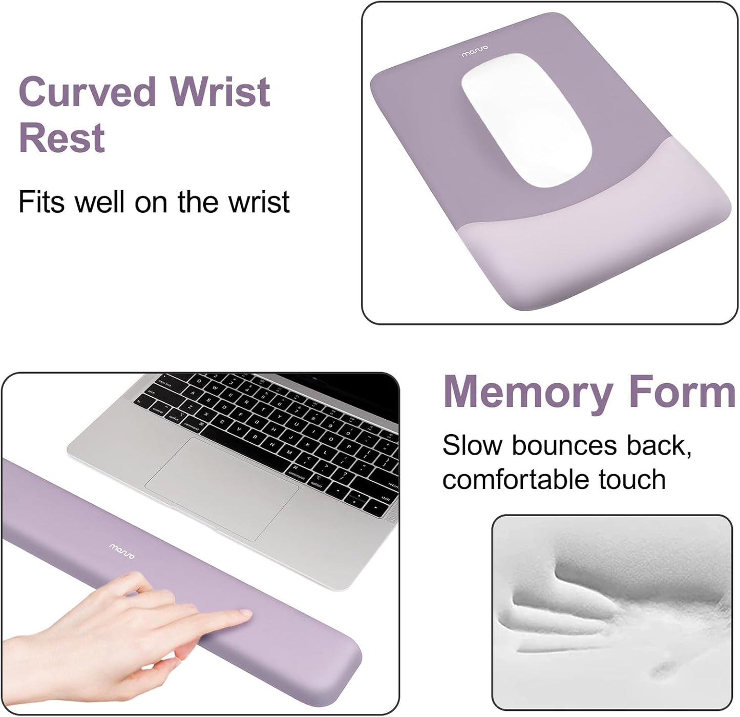 MOSISO Keyboard Mouse Pad Set, Large Gaming Mouse Pad&Rectangular Keyboard Wrist Rest&Mousepad with Wrist Rest&Coaster, Ergonomic Non-Slip&Easy Typing Pad with Curved Silicone Lining, Antique Green
