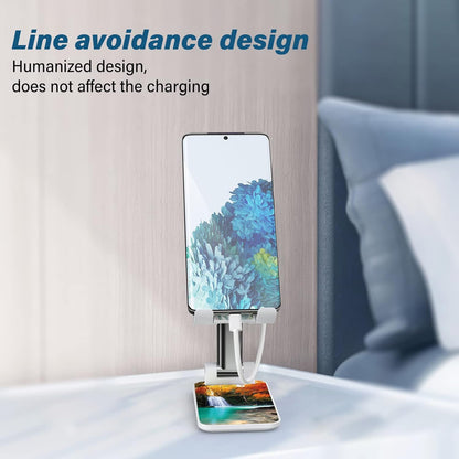 Desk Cell Phone Stand - Adjustable Angle-iPad Holder, Universal Compatible Phone Holder for Desk