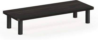 Furinno Turn-N-Tube Corner Monitor Riser Stand with Stainless Steel Tubes, Americano