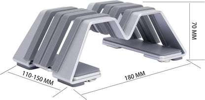 Adjustable Vertical Laptop Stand - Aluminum, Universal Fit for All Laptops (10-30mm Thickness) - Fashion Design, Adjustable Width, Anti-Slip & Scratch-Resistant, Patented Design