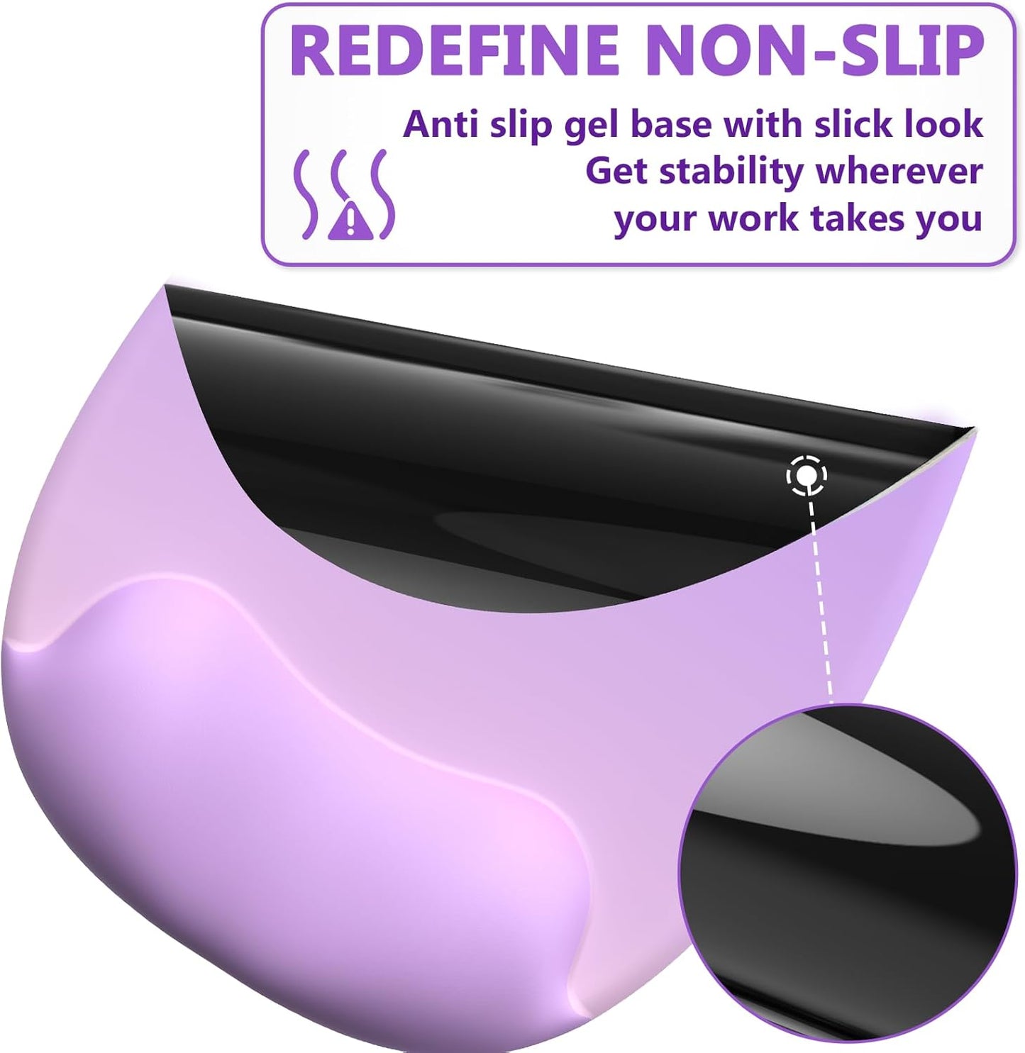 AKIT Ergonomic Mouse Pad with Wrist Rest& Keyboard Wrist Rest, Wrist Rest for Computer Keyboard, Pain Relief, Non-Slip Gel Base, Mousepad Wrist Support for Gaming, Office, Waterdrop Shaped Pink