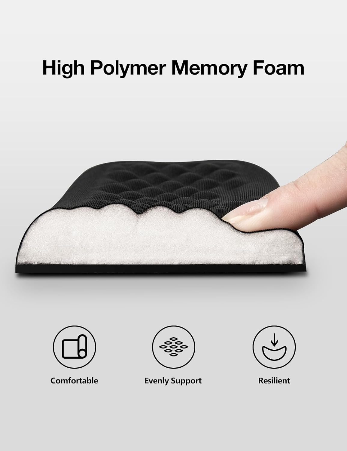Vaydeer Wrist Rest for Keyboard and Mouse, Computer Ergonomic Wrist Support Pad, Soft Memory Foam Arm Cushion for Desk, Palm Hand Office Laptop Typing