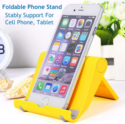 Cell Phone Stand for Desk Foldable Cell Phone Holder Desk Tablet Holder Mobile Phone Dock, Multi-Angle Universal Adjustable Tablet Dock Compatible with Most Cell Phones (White)