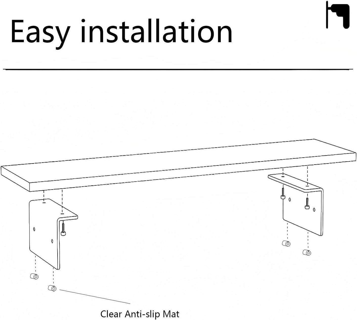 Anti-slip Monitor Stand Riser 2.16/3.34 Inch 2 Height Adjustments Clear Acrylic Stand with Clear Anti-slip Mat, Desk Accessories Screen/PC/Printer/Laptop/Mirror Riser 7.8 x 15.7 Inch (White)