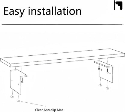 Anti-slip Monitor Stand Riser 2.16/3.34 Inch 2 Height Adjustments Clear Acrylic Stand with Clear Anti-slip Mat, Desk Accessories Screen/PC/Printer/Laptop/Mirror Riser 7.8 x 15.7 Inch (White)