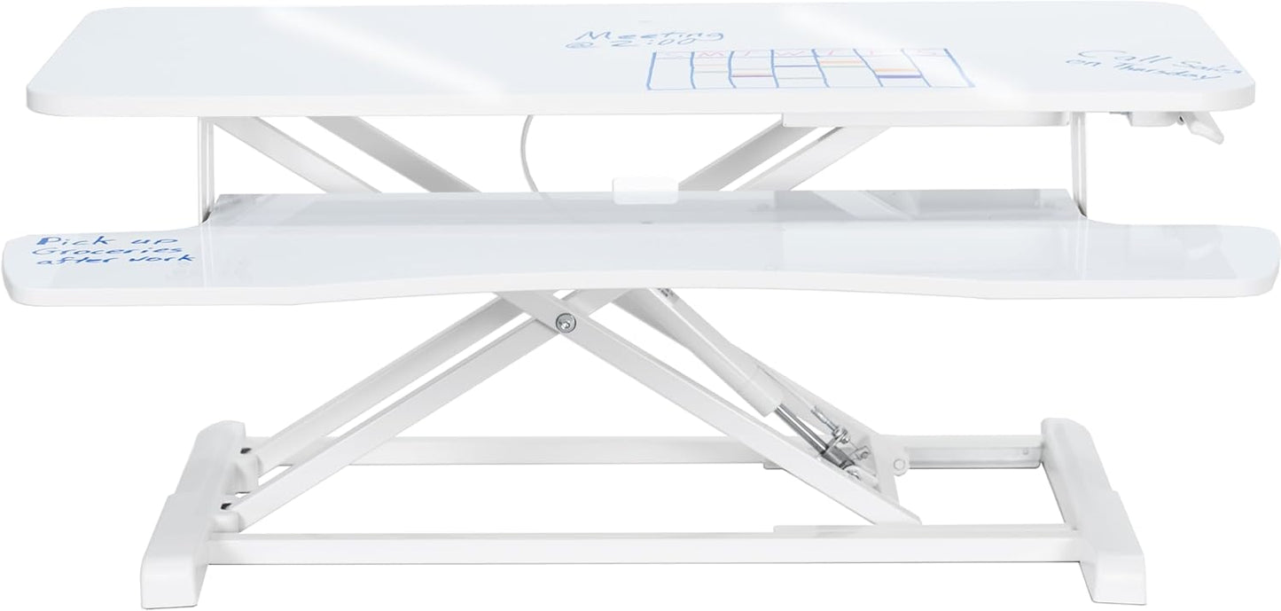 VIVO 26 inch Desk Converter, K Series, Height Adjustable Sit to Stand Riser, Dual Monitor and Laptop Workstation with Keyboard Tray, Black, DESK-V026KB