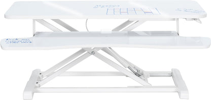 VIVO 26 inch Desk Converter, K Series, Height Adjustable Sit to Stand Riser, Dual Monitor and Laptop Workstation with Keyboard Tray, Black, DESK-V026KB