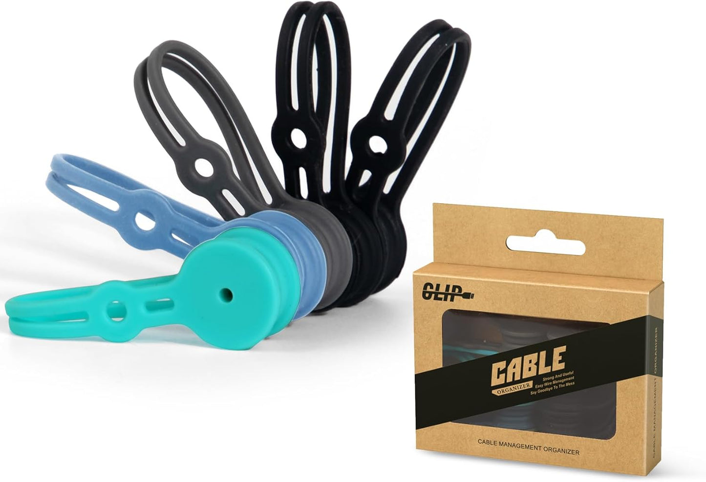 Magnetic Cable Ties 10 Pack, Silicone Cable Ties Charging Cord Organizer Travel Cable Management Straps Headphone Cord Wrap Reusable & Sturdy Cable Winder