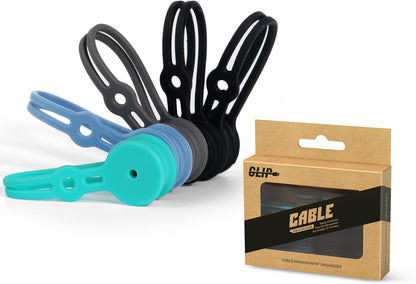 Magnetic Cable Ties 10 Pack, Silicone Cable Ties Charging Cord Organizer Travel Cable Management Straps Headphone Cord Wrap Reusable & Sturdy Cable Winder
