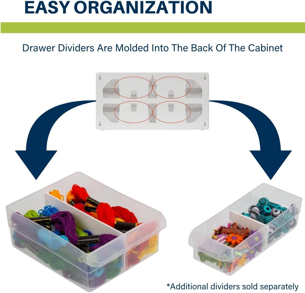 Akro-Mils 24-Drawer Plastic Drawer Storage Cabinet for Garage Organization, Bead Organizer, Building Bricks Storage, Teacher Toolbox, Makeup Organizer, 20" W x 6" D x 16" H, 10124 Black