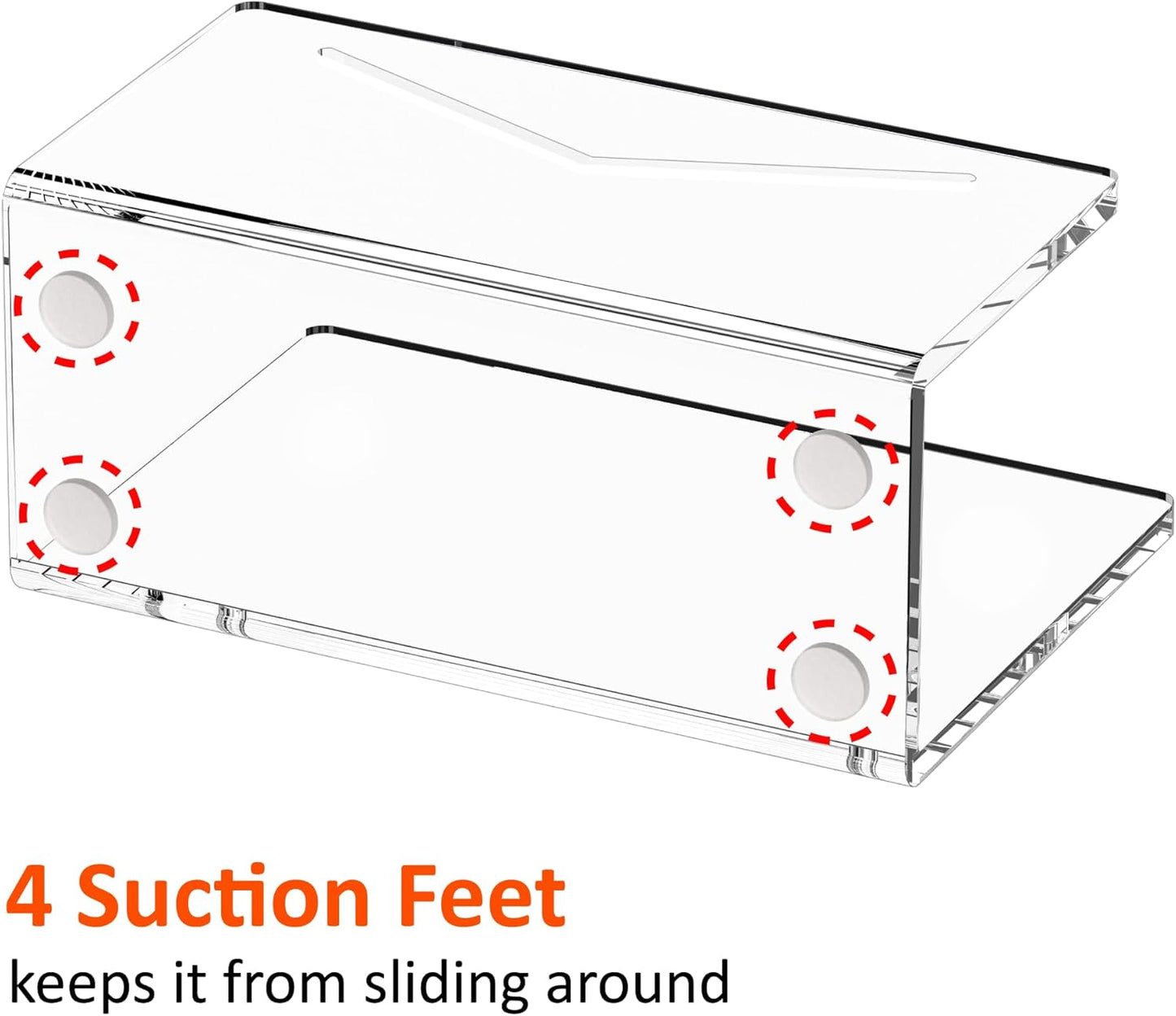 FUCDTEFC Desk Mail Organizer, 2 Section Clear Acrylic File Holder Letter Organizer, Vertical Lightweight Modern Envelope Holder Desk Accessories & Workspace Organizers for Office, Home, School