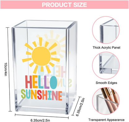 Just Breathe Acrylic Cosmetic Pencil Pen Holder Cup, Hope Inspirational Makeup Brush Organizer Holder, Women Faith Gifts, Encouragement Gifts for Women Mom Daughter Sister Friend Yoga Teacher