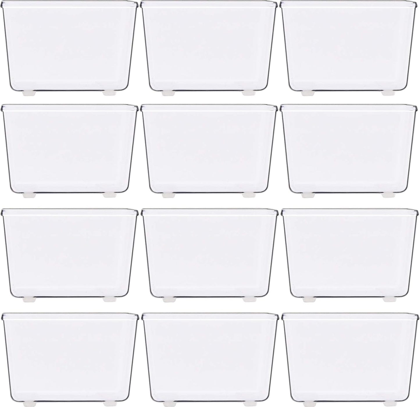 Simple Houseware Clear Drawer Organizer for Office Bin Desk Storage, Assorted Size, 6 Packs
