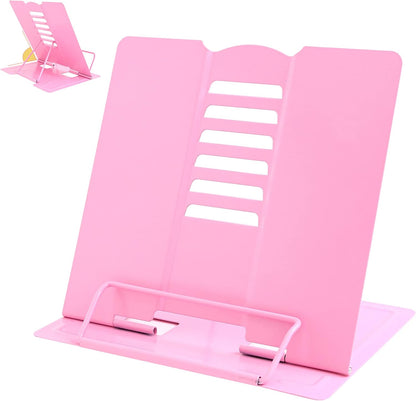 Camelmother Metal Book Holder Adjustable Book Stand for Reading