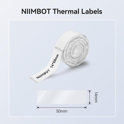 NIIMBOT White Cable Labels Maker Tape for D11/D110/D101 Label Maker, 0.49'' x 4.29''(12.5mm x 109mm), Thermal Label Tape for Home Office Labeling Tape Replacement
