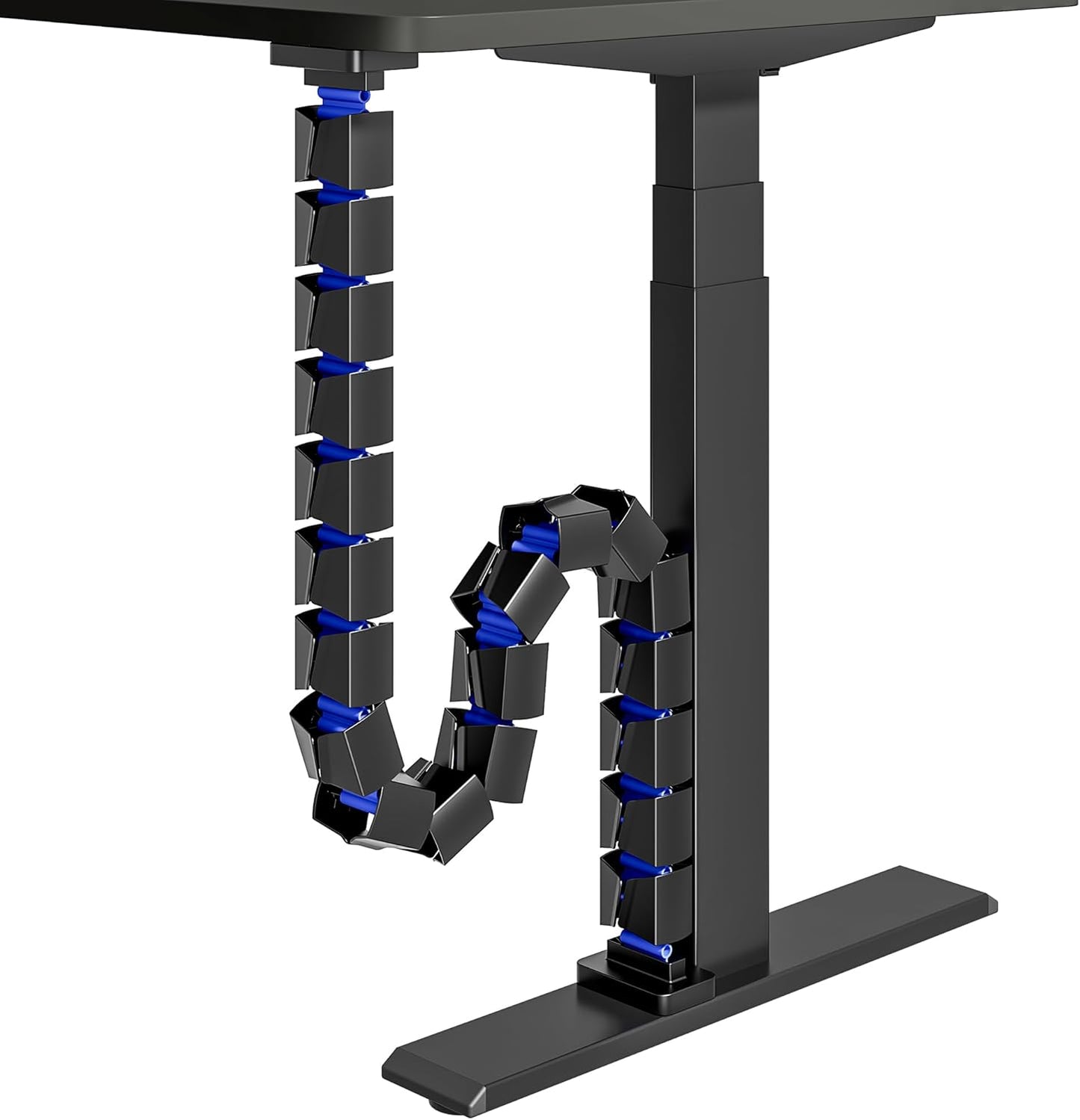 ARES WING Under Desk Cable Management Spine, Magnetic Vertebrae Cable Management for Standing Desk, Length Adjustable Cord Organizer with 20 Modular Vertebrae for Office and Gaming Desks, Red