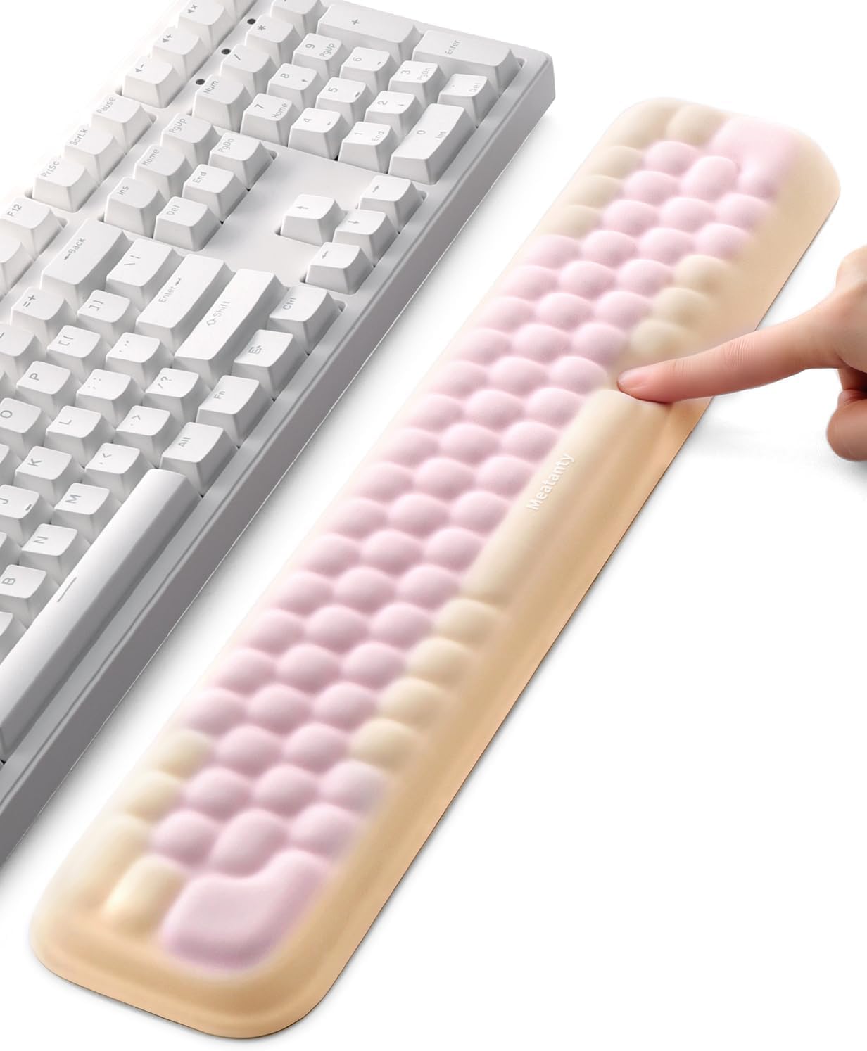 Meatanty Keyboard and Mouse Wrist Rest Set, Computer Wrist Pad Support, Ergonomic Keypad Hand Rest Combo, Memory Foam Typing Desk Accessory Carpal Tunnel Cushion, Laptop Office Home School Women Cute
