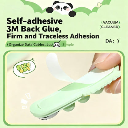 Panda Cable Organizer, Adorable Animal-Shaped Cable Clips, Desk Cable Management Cord Holder for Home and Office, Cute Wire Clips for Headphones, Chargers, USB Cables (4-Pack)