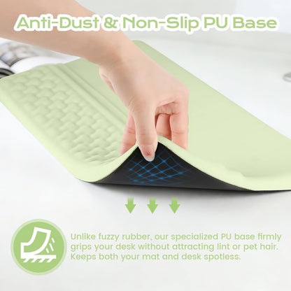 Keyboard Wrist Rest with Ergonomic Height - Computer Keyboard Stand & Soft Cushioned Pad for Wrist Pain Relief - Non-Slip Typing Support for Office, Gaming & Home (Black)