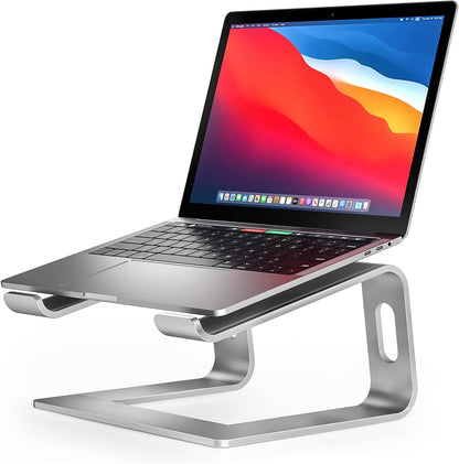 Nulaxy Laptop Stand, Ergonomic Aluminum Laptop Computer Stand, Detachable Laptop Riser Notebook Holder Stand Compatible with MacBook Air Pro, Dell XPS, HP, Lenovo More 10-16” Laptops - Rose Gold