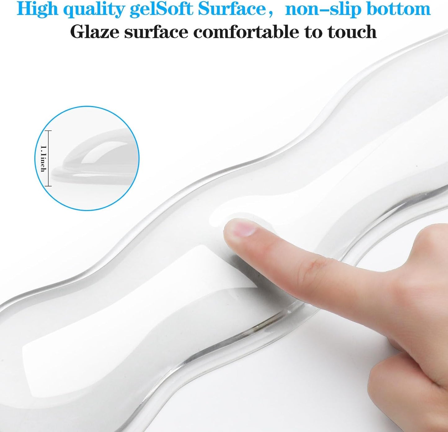 Gel Wrist Rest for Keyboard and Mouse, Wrist Rest for Keyboard, Mouse Wrist Support, Pain Relief, Cool Touch, Non-Skid, Keyboard and Mouse Wrist pad Set