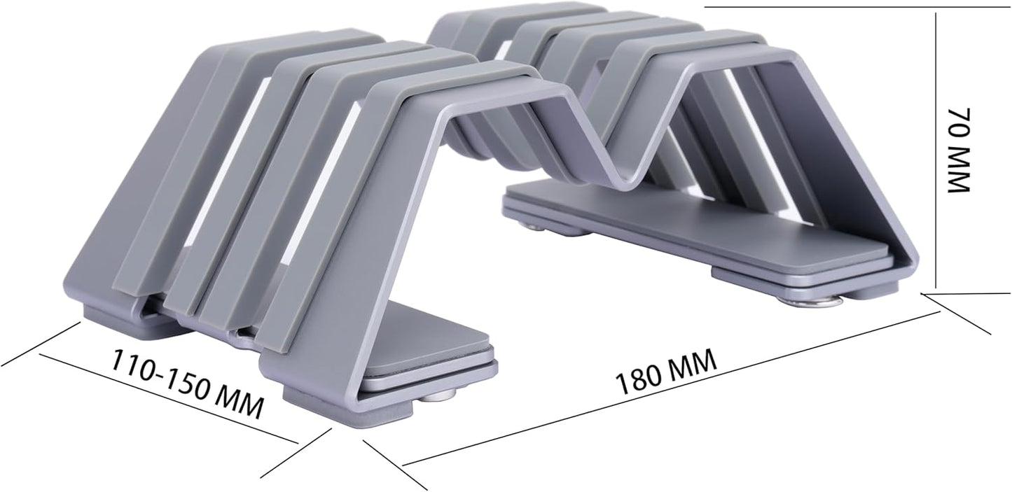 Adjustable Vertical Laptop Stand - Aluminum, Universal Fit for All Laptops (10-30mm Thickness) - Fashion Design, Adjustable Width, Anti-Slip & Scratch-Resistant, Patented Design