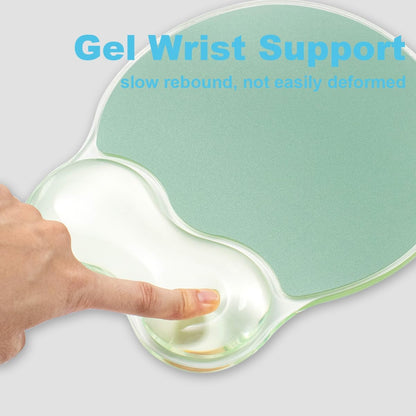 Gel Wrist Rest and Cloud Mouse Pad Support for Keyboard and Mouse - Ergonomic Pink Keyboard Wrist Pad Set for Typing Pain Relief/Computer/Laptop/Gaming/Home/Office (Cloud Shape, Gradient Blue Pink)