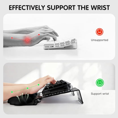 Ergonomic Keyboard Wrist Rest,Adjustable Tilt Stand Combo,Pink Acrylic Cloud Comfort Wrist Support, Customizable Width Riser for Home,Office Desk - Portable Comfortable Typing (Pink)