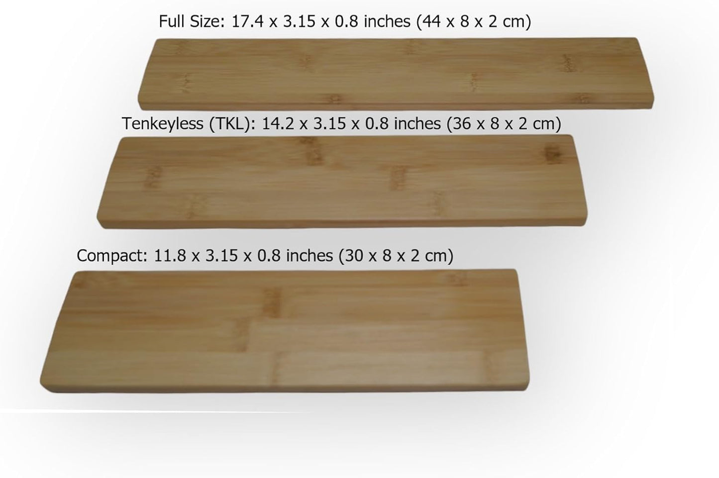 Kothar Wooden Keyboard Wrist Rest (Compact, Black)