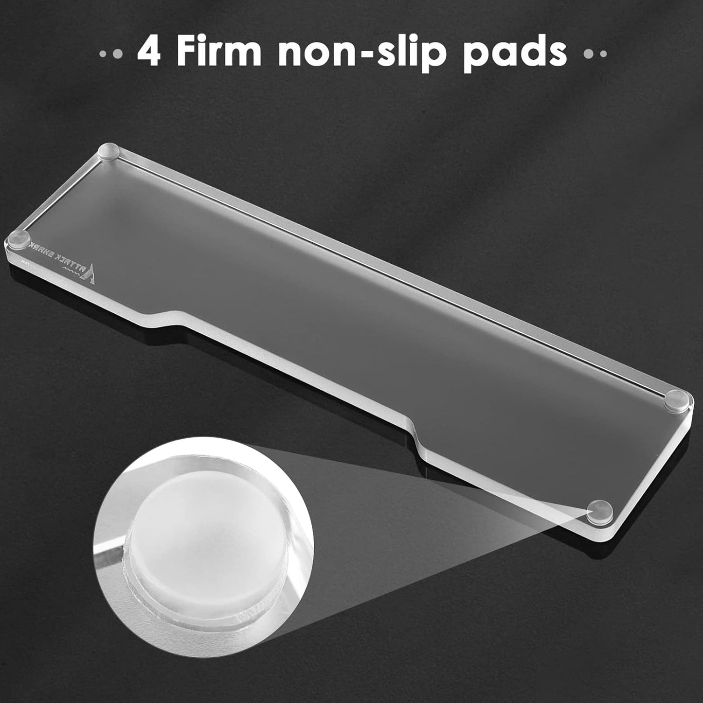 Acrylic Gaming Keyboard Wrist Rest Pad,Clear Wrist Rest for Computer Keyboard,Office,PC Gaming,Laptop,Mac,Comfortable,Lightweight,Ergonomic for Easy Typing Pain Relief-Length 12.2 inch