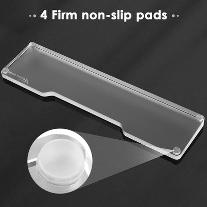 Acrylic Gaming Keyboard Wrist Rest Pad,Clear Wrist Rest for Computer Keyboard,Office,PC Gaming,Laptop,Mac,Comfortable,Lightweight,Ergonomic for Easy Typing Pain Relief-Length 12.2 inch