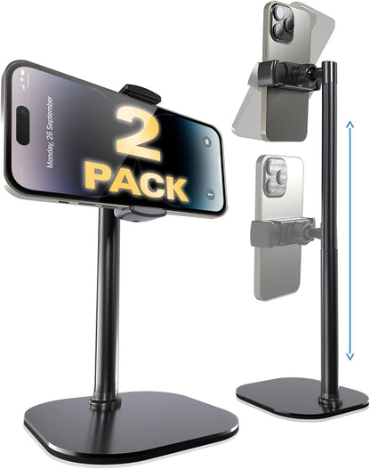 COOPER ChatStand, Adjustable Cell Phone Stand for Desk, Phone Stand for Recording, iPhone Holder for Filming, Small iPhone Tripod, Soporte para Celular, Fits Samsung, Android, (Night Black)