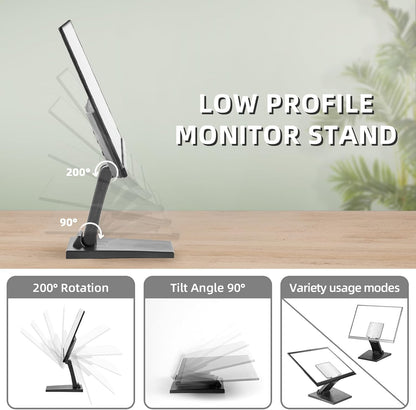 WEARSON WS-03A Adjustable LCD TV Stand Folding Metal Monitor Desk Stand With VESA Hole 75x75mm&100x100mm