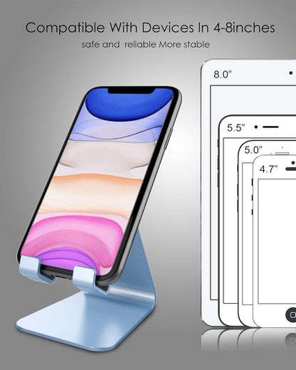 CreaDream Cell Phone Stand, Cradle, Holder, Aluminum Desktop Stand Compatible with Switch, All Smart Phone, iPhone 15 14 13 12 Pro Max Plus Mini Xr X Se 8 SE -Rose Gold