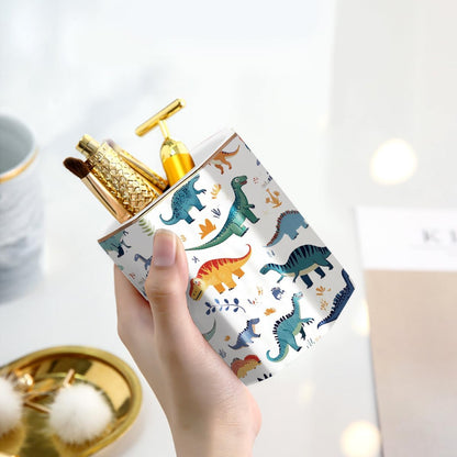 WAVEYU Ceramic Pen Holder for Desk Cute, Pencil Cup Pot Desk Organizer, Makeup Brush Holder for Women, Men, Kids, Desk Marble Decor for Office, Classroom, Home, Gray Golden