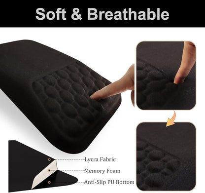 Ospelelf Mouse Pad with Wrist Rest and Keyboard Wrist Rest, Ergonomic Wrist Rest for Computer, Office, Gaming, Pink