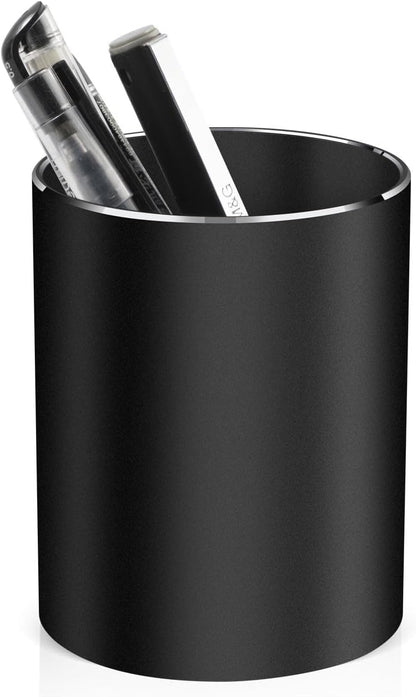 Pen holder, aluminum alloy waterproof pen holder, desktop simple and modern minimalist, multifunctional office supplies for families, kids and schools (blue)