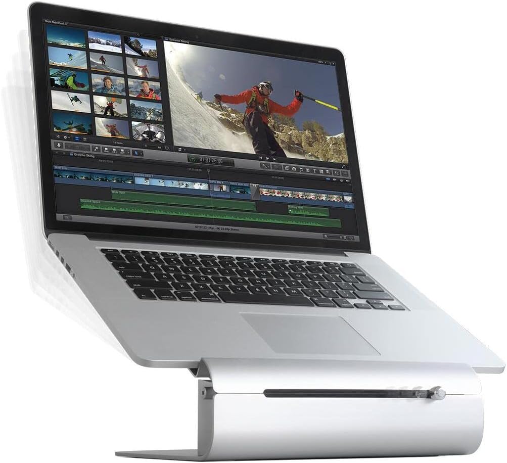 Rain Design iLevel2 Adjustable Height Laptop Stand (Patented) (Silver)