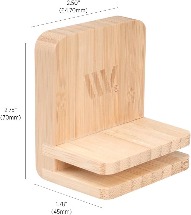 MobileVision Bamboo Charging Station & Multi Device Organizer Slim Version for Smartphones, Tablets, and Laptops