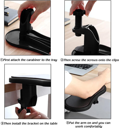 Armrest Support,Keyboard Wrist Rest Pad,with Mouse Wrist Cushion Support for Office Adjustable Wrist Rest Extender,Wrist Support Pads for Keyboard and Mouse Ergonomic Design Arm Rest Pad