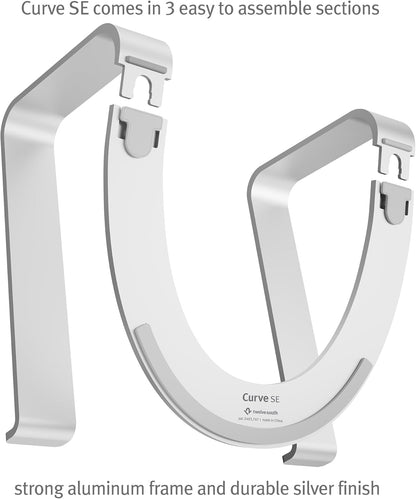 Twelve South Curve SE Ergonomic Aluminum Laptop and MacBook Stand with Anti-Slip Silicone to Prevent Scratching | Compatible with 11" to 17” laptops