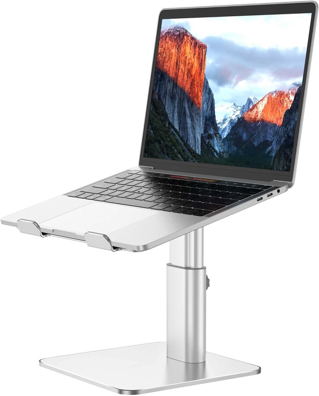 BESIGN LSX6 Computer Holder Stand, Ergonomic Adjustable Notebook Riser for Standing Work, Compatible with Air, Pro, Dell, HP, Lenovo More 10-14" Laptops, Black